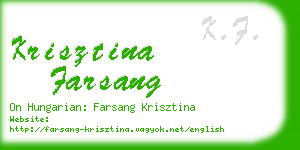 krisztina farsang business card